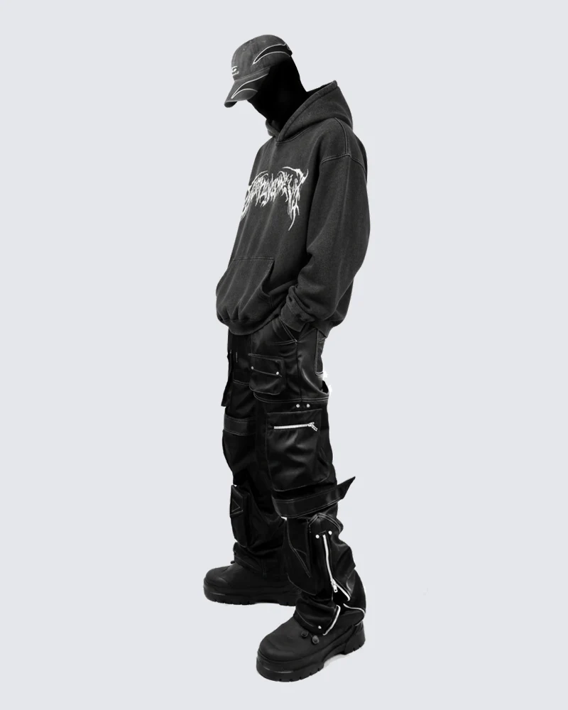 Tribal Flame Graphic Hoodie - Image 2