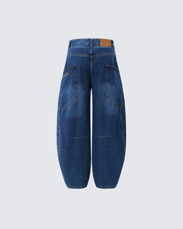 Large Pocket Curved Jeans - Image 5