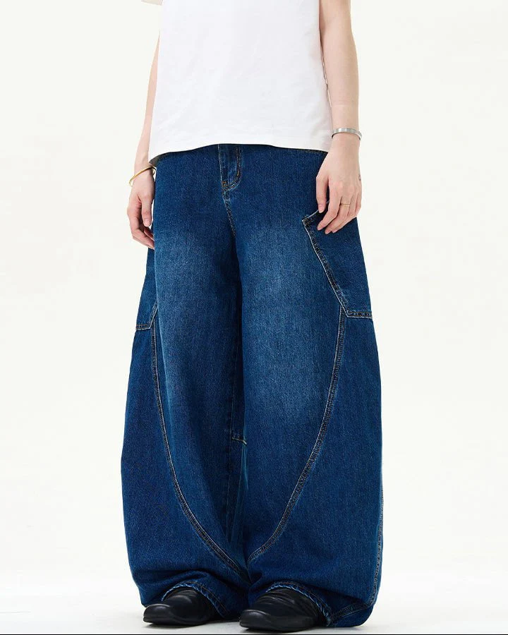 Large Pocket Curved Jeans - Image 9
