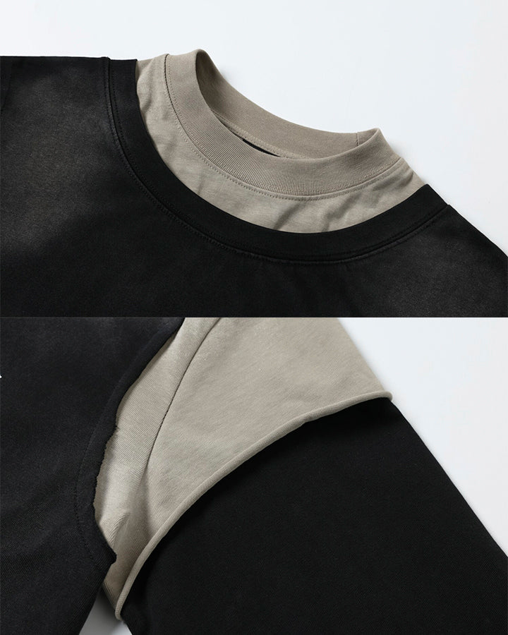 Layered Faux Three-Piece Sports T-Shirt - Image 8