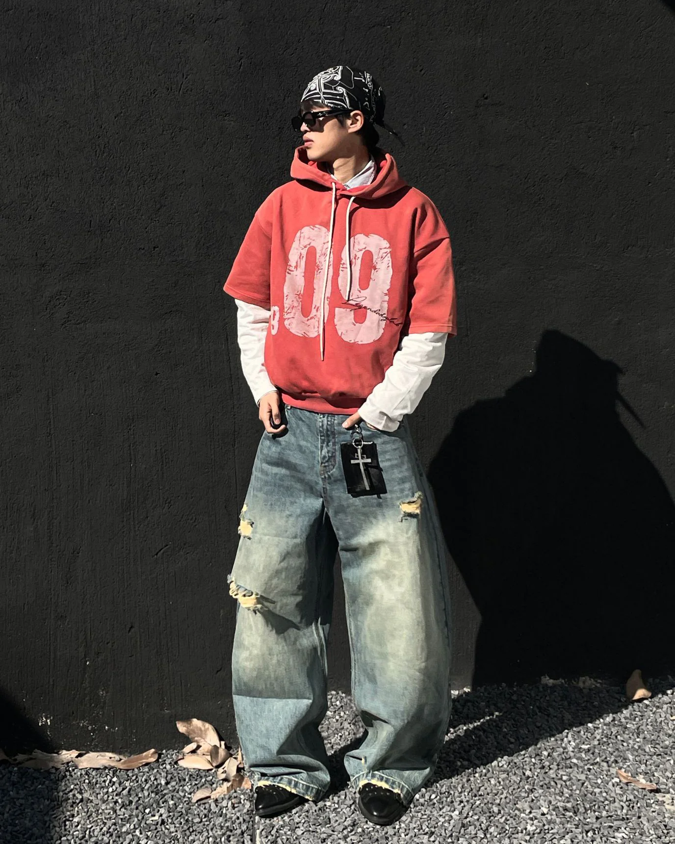 Layered Jersey Hoodie - Image 3