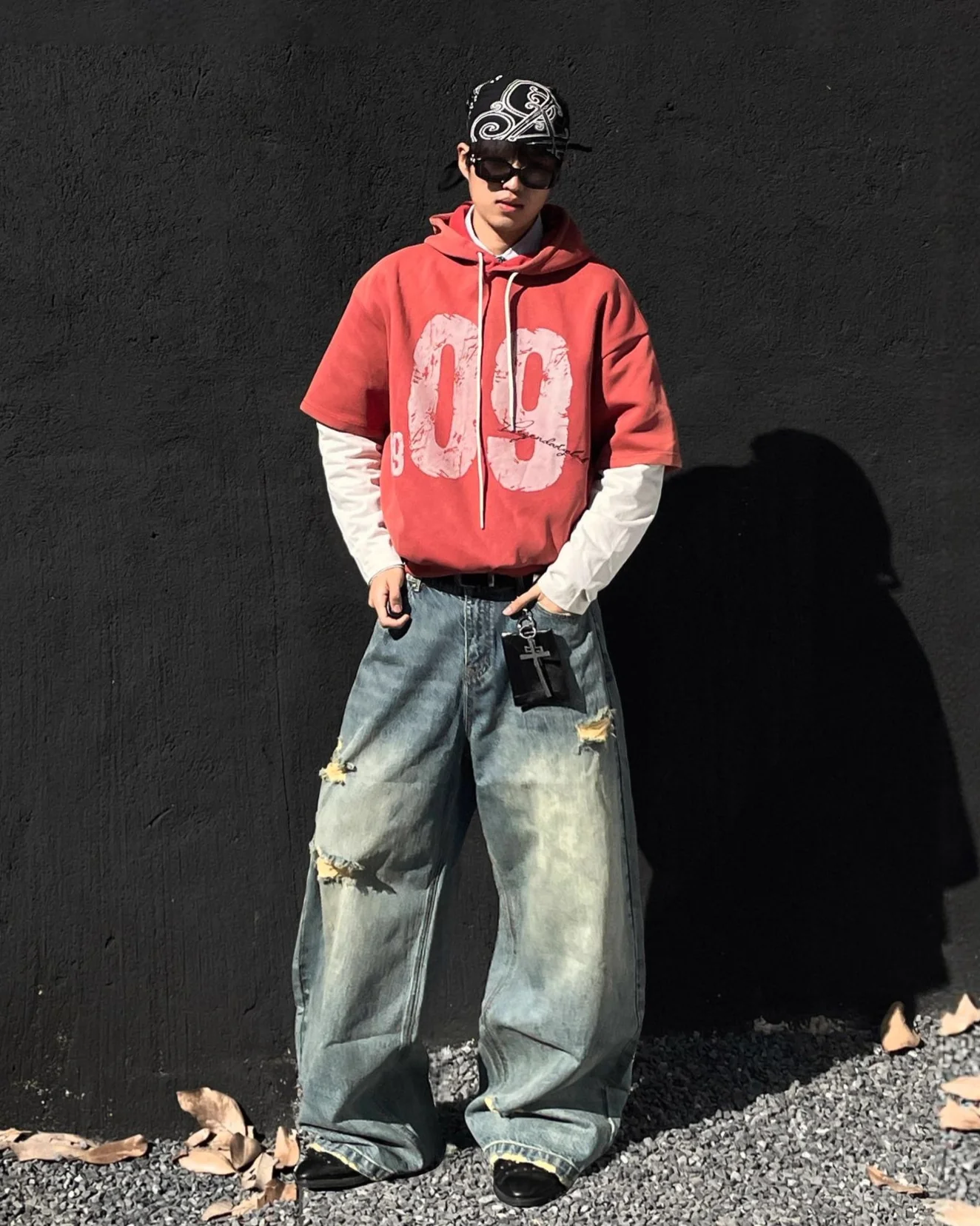 Layered Jersey Hoodie - Image 4