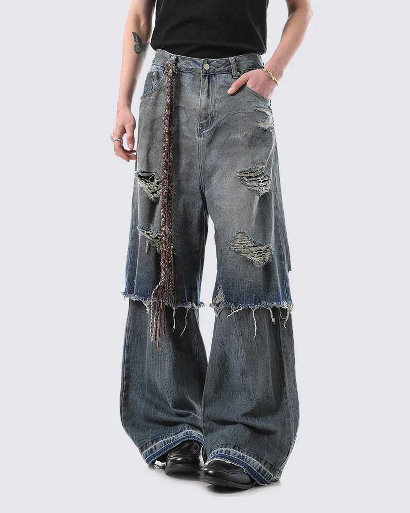 Layered Patchwork Wasteland Jeans - Image 2