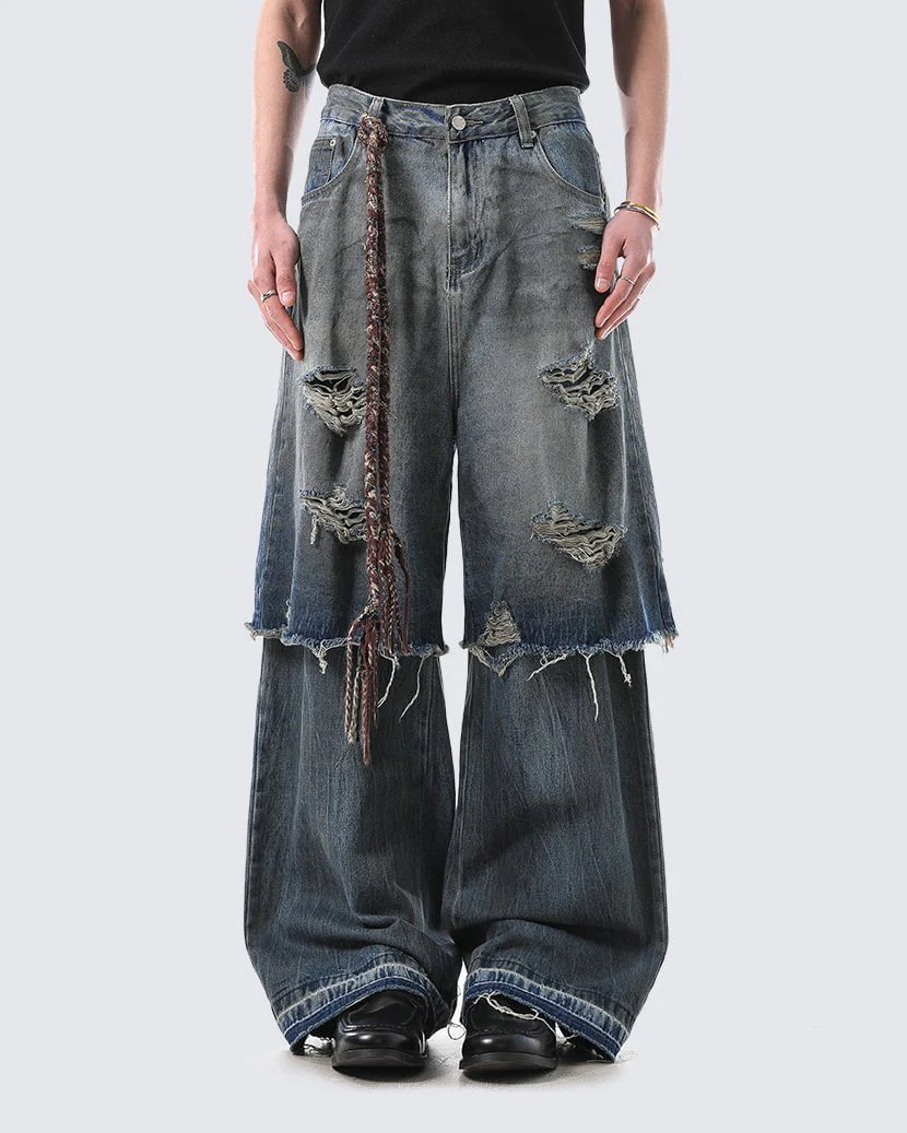 Layered Patchwork Wasteland Jeans - Image 4