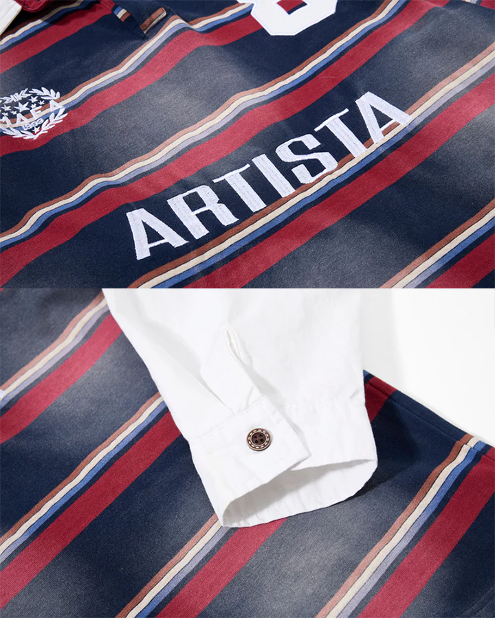 Layered Striped Long Sleeve T-Shirt - Image 6