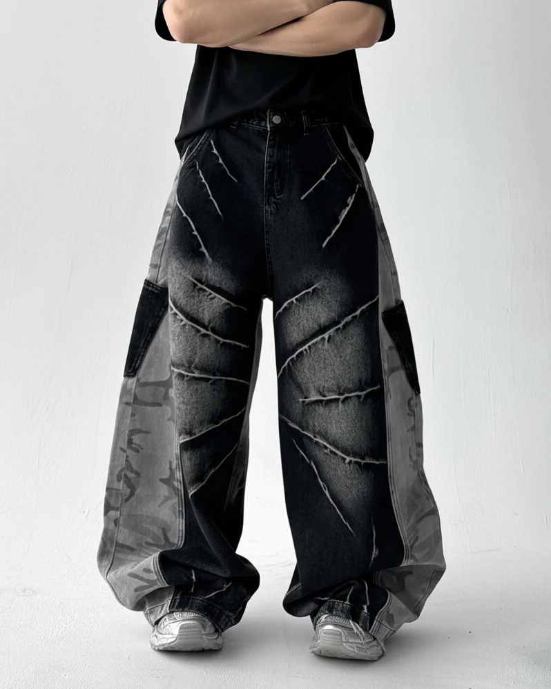 Lightning Camo Washed Blade Jeans - Image 2