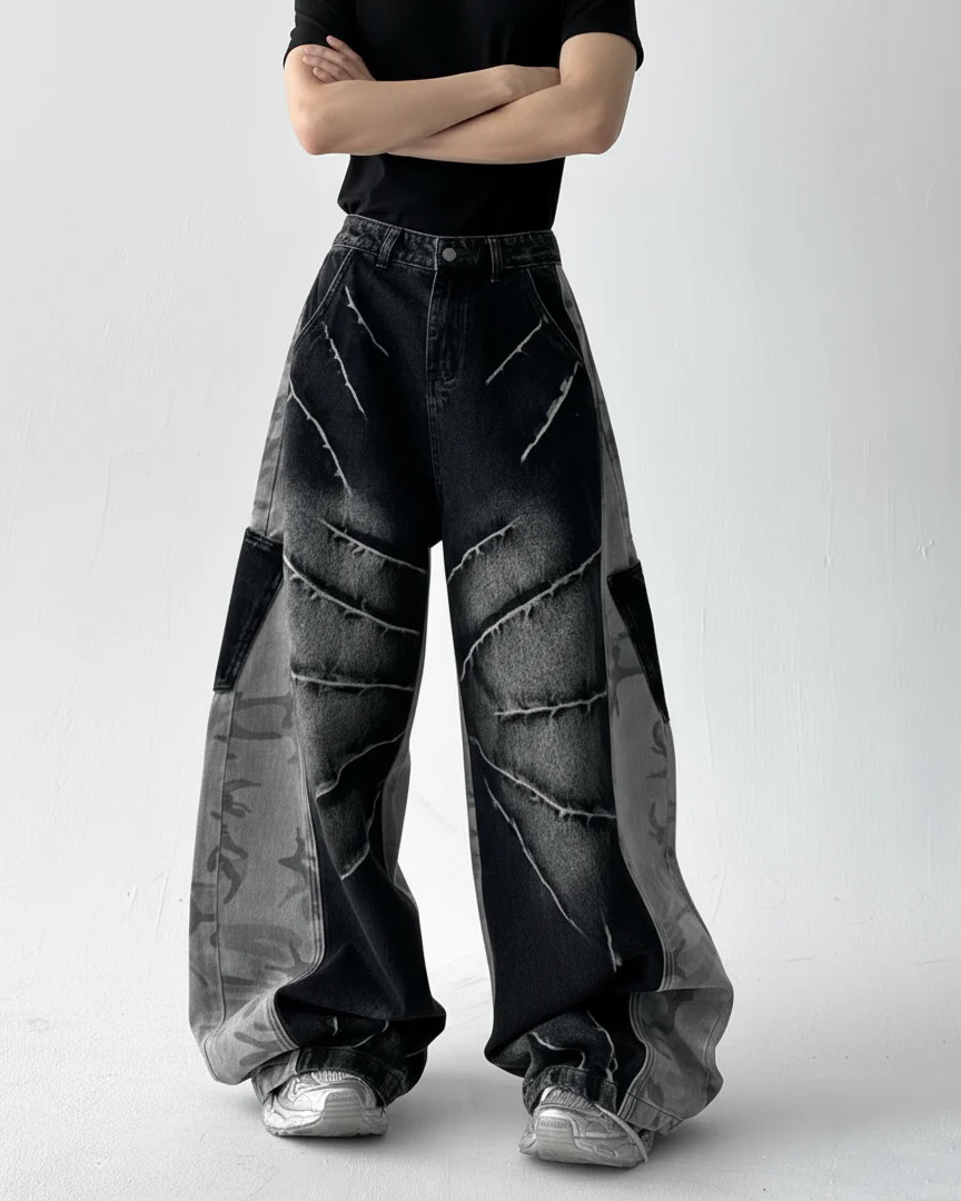 Lightning Camo Washed Blade Jeans - Image 3