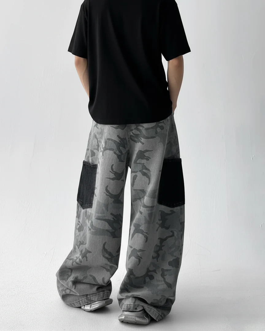 Lightning Camo Washed Blade Jeans - Image 4