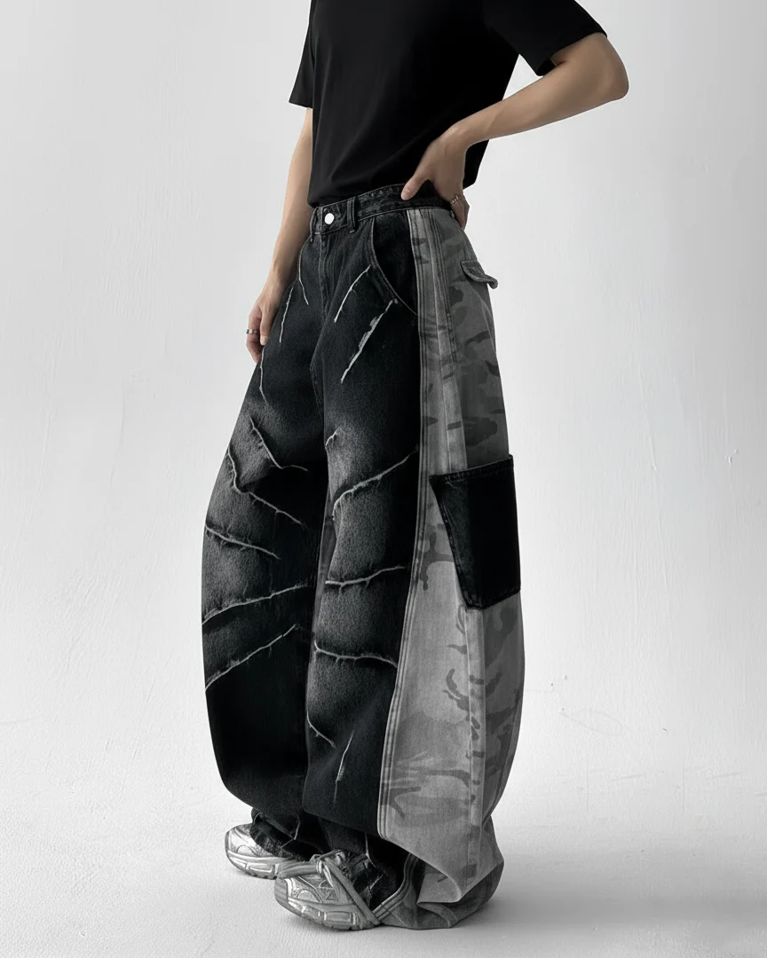 Lightning Camo Washed Blade Jeans - Image 5