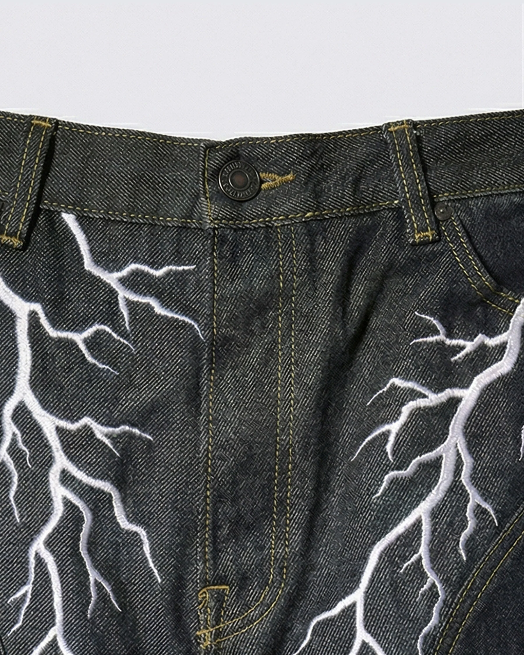 LIGHTNING Series | Double-Sided Embroidery Raw Denim - Image 23