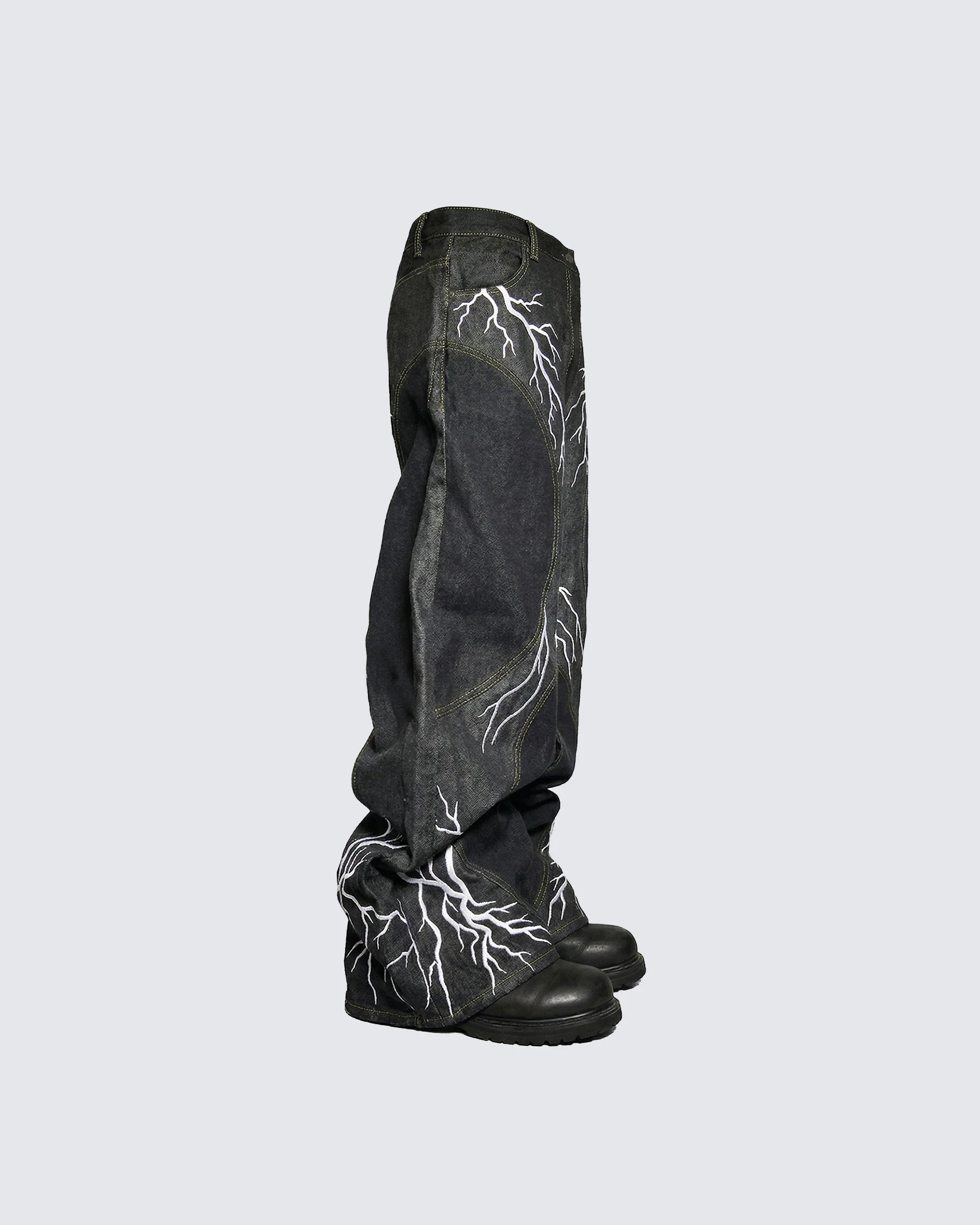 LIGHTNING Series | Double-Sided Embroidery Raw Denim - Image 8