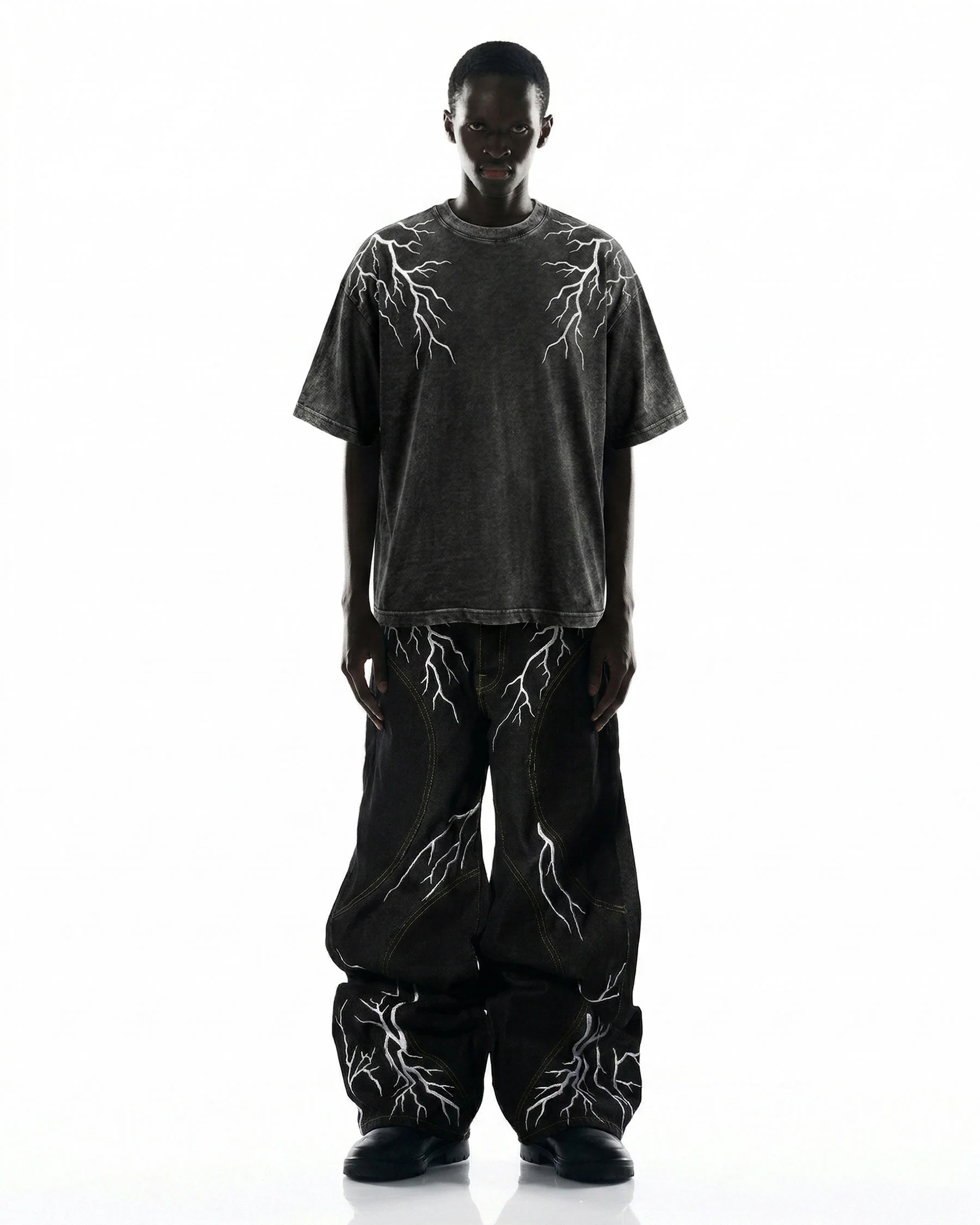 LIGHTNING Series | Double-Sided Embroidery Raw Denim - Image 2