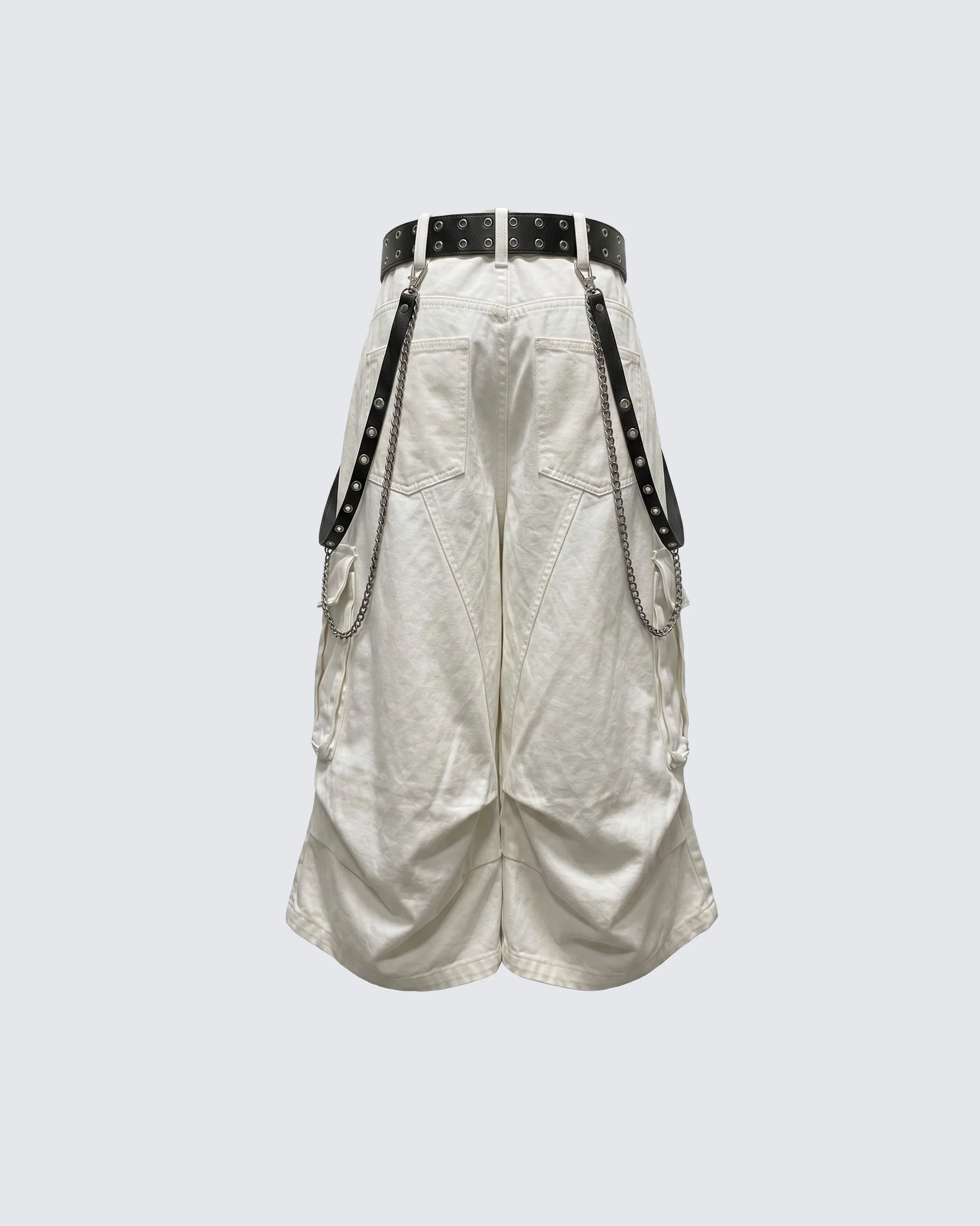 LIGHTNING Series | Gothic Chain Strap Utility Shorts - Image 12