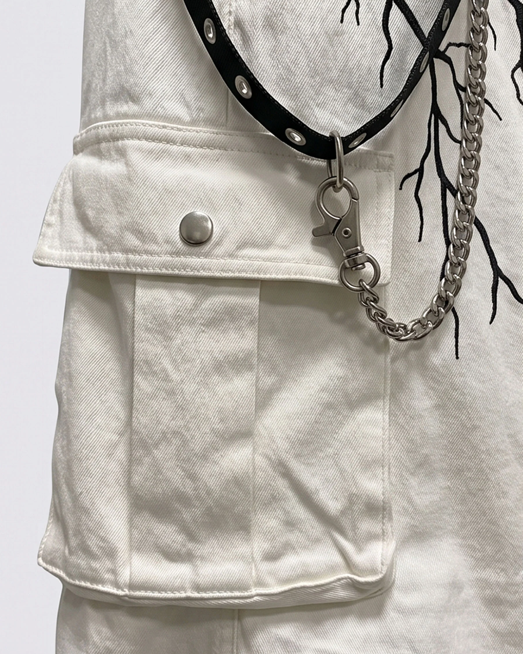 LIGHTNING Series | Gothic Chain Strap Utility Shorts - Image 15