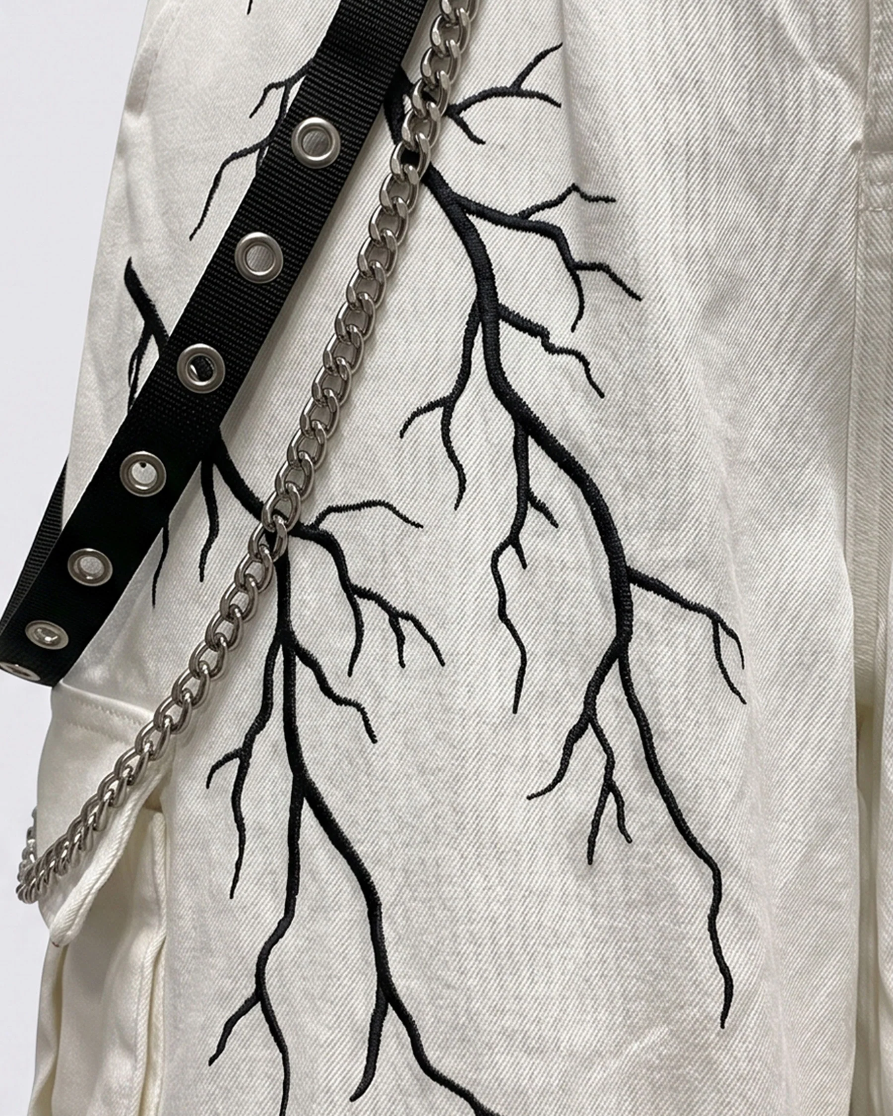 LIGHTNING Series | Gothic Chain Strap Utility Shorts - Image 17