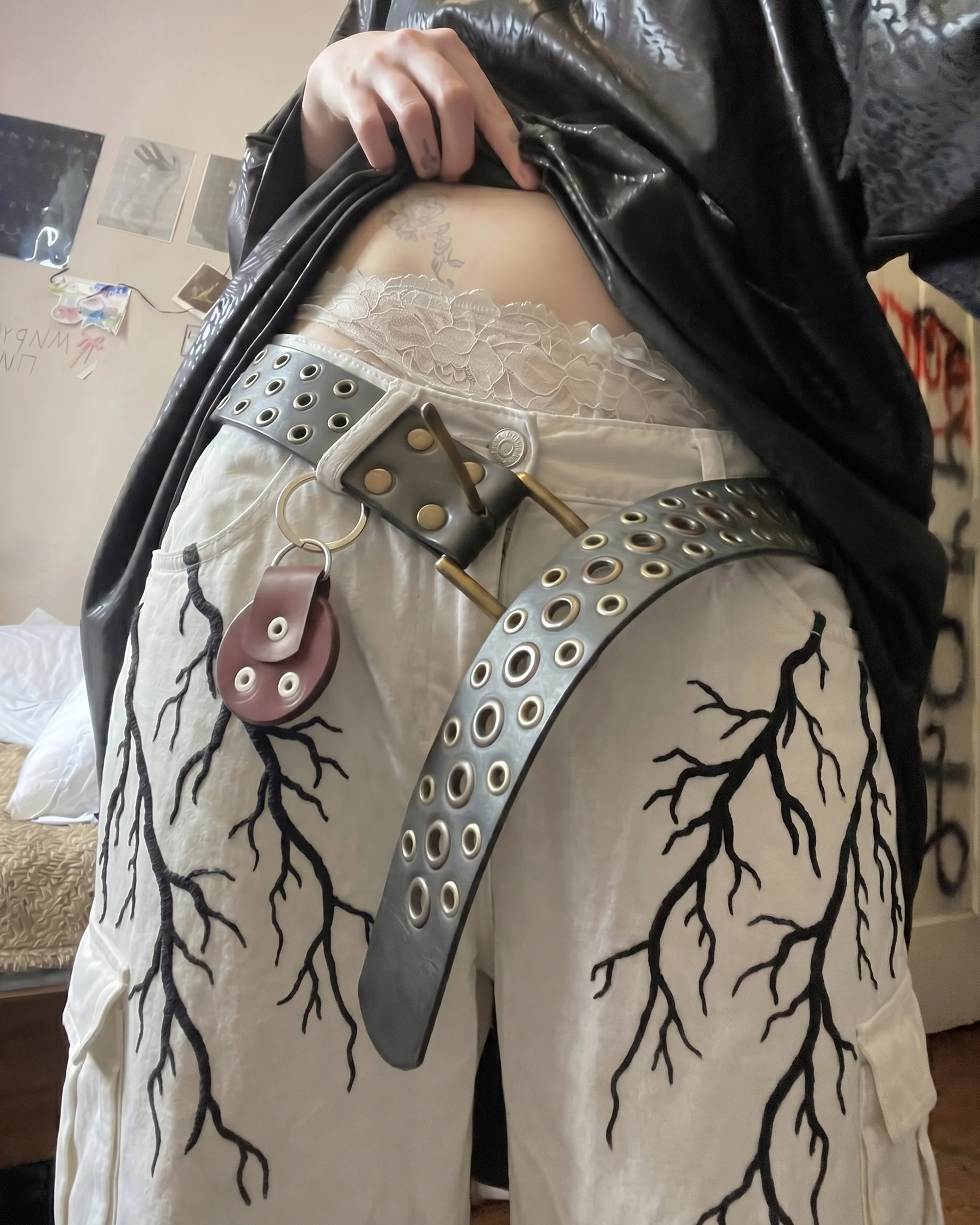 LIGHTNING Series | Gothic Chain Strap Utility Shorts - Image 3