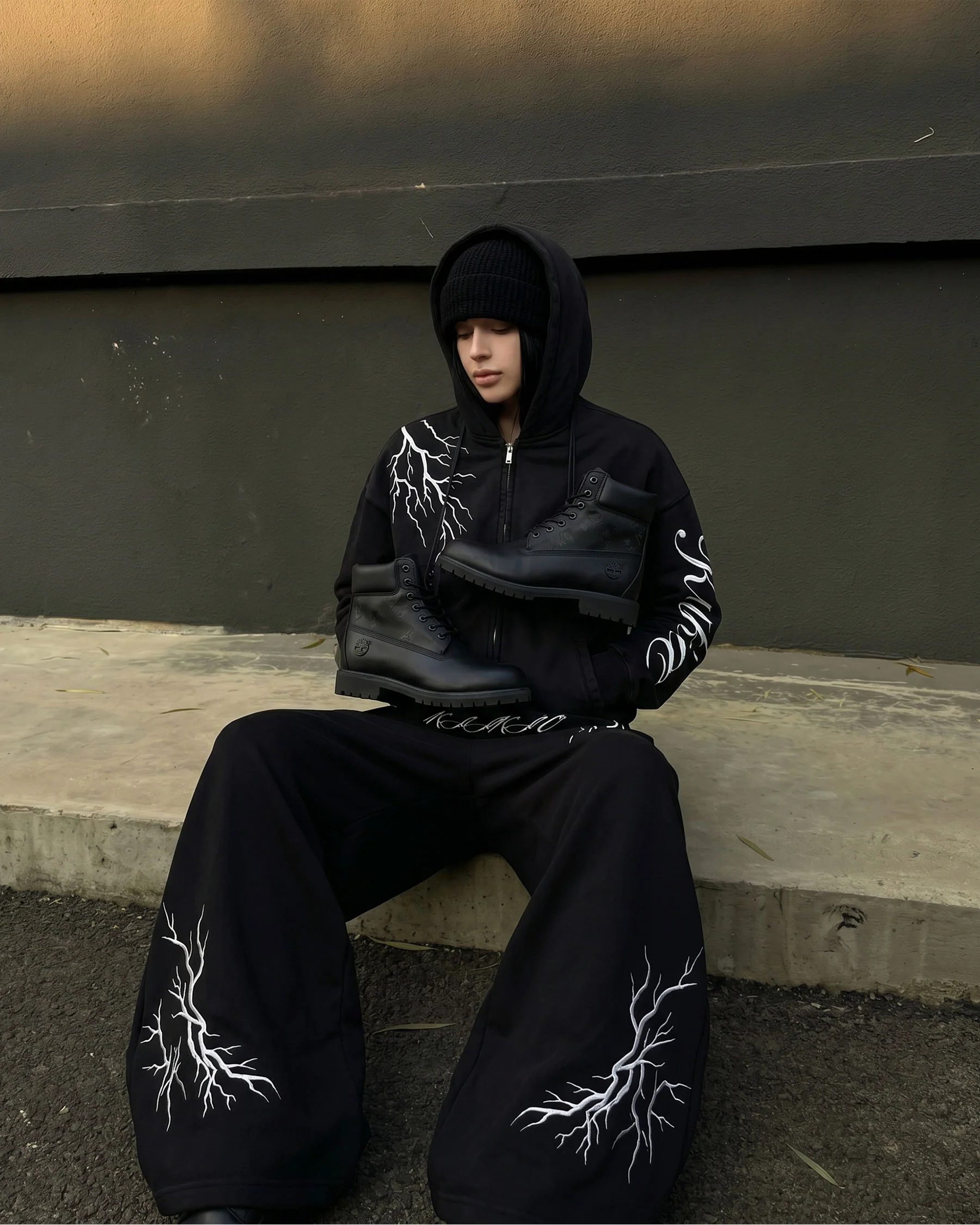 LIGHTNING Series | Layered Waist Wide-Leg Sweatpants - Image 13