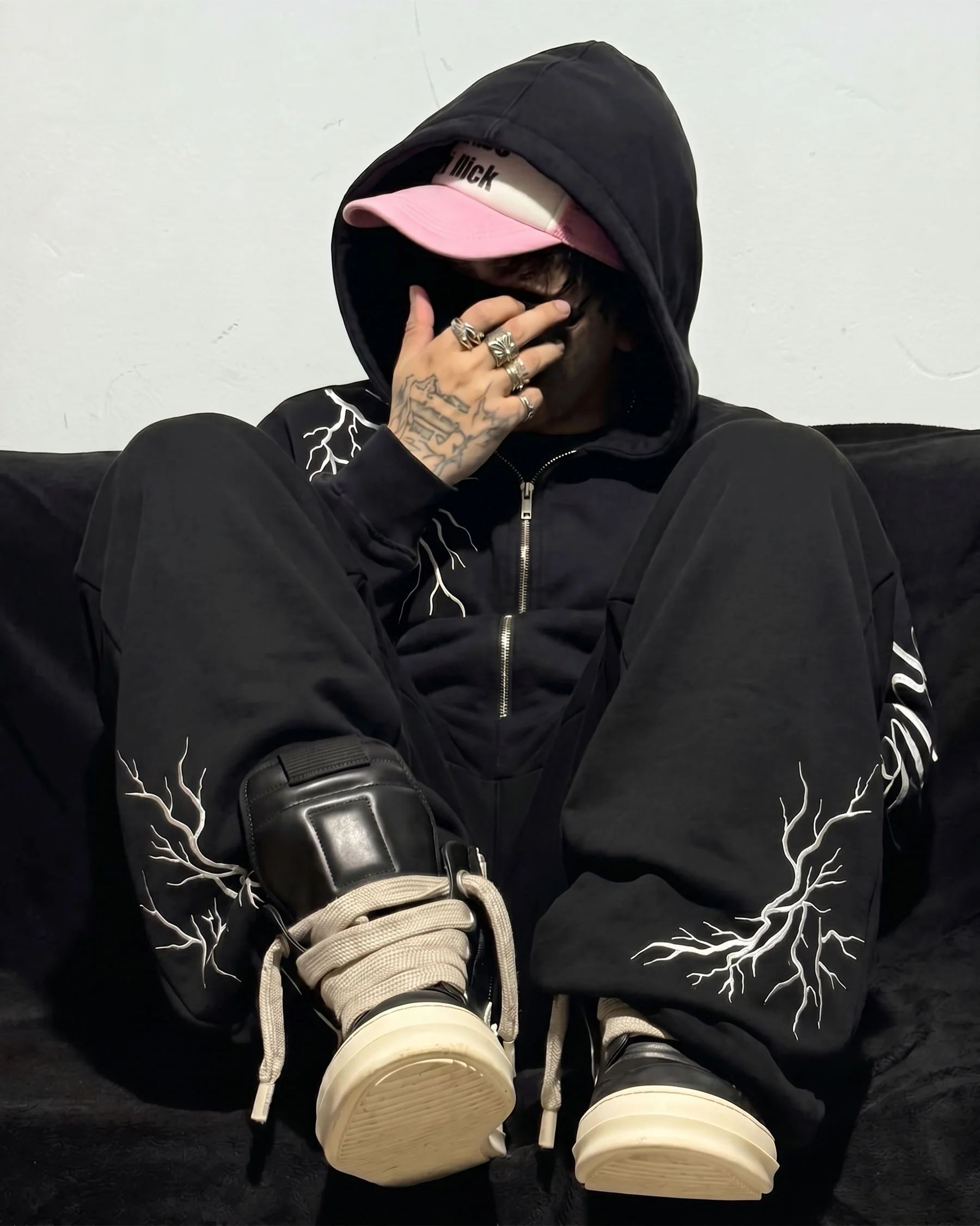 LIGHTNING Series | Layered Waist Wide-Leg Sweatpants - Image 14