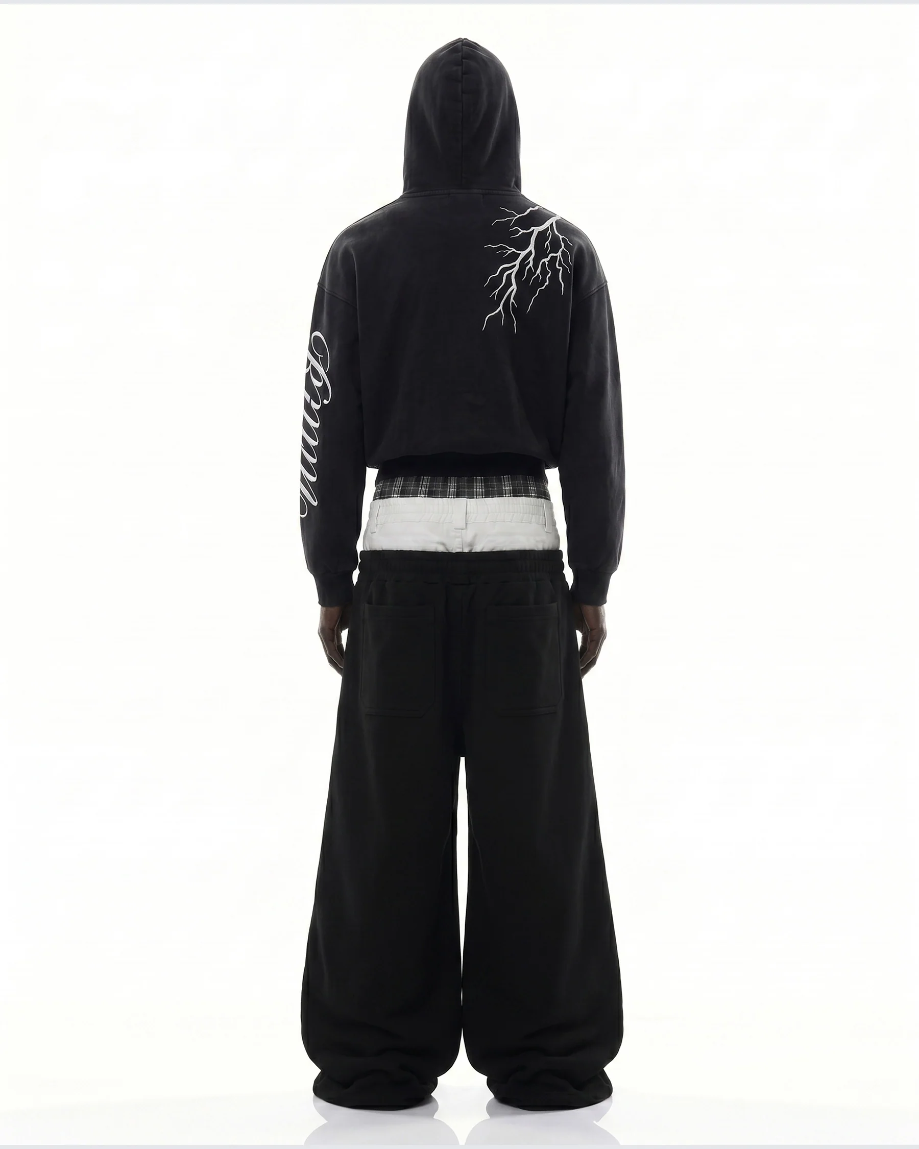 LIGHTNING Series | Layered Waist Wide-Leg Sweatpants - Image 4