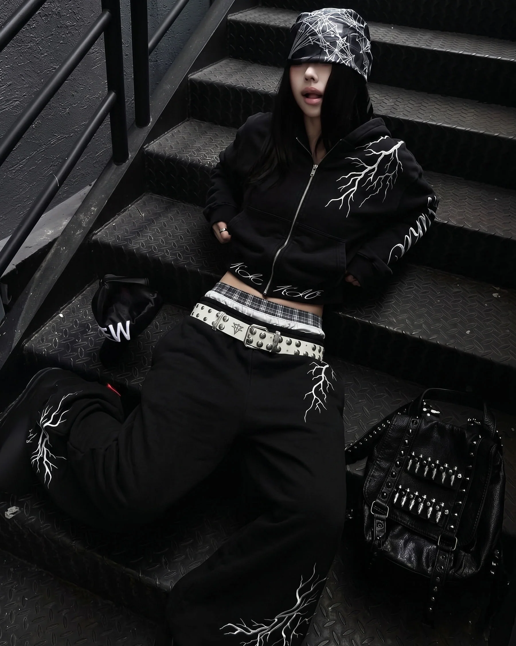 LIGHTNING Series | New Dark Hooded Zip Sweatshirt - Image 4
