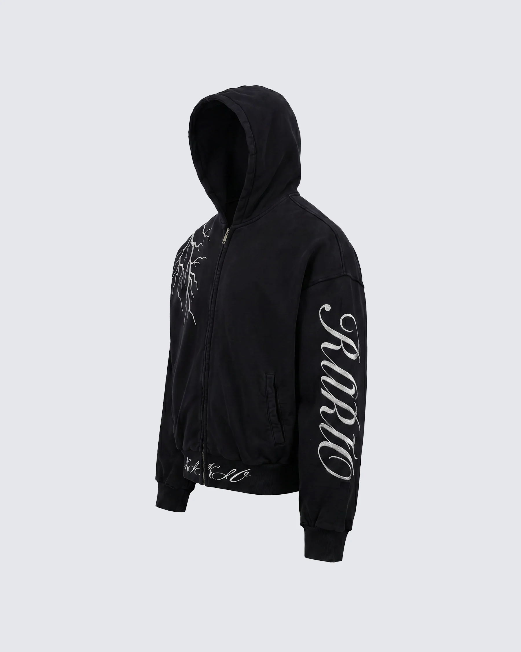 LIGHTNING Series | New Dark Hooded Zip Sweatshirt - Image 9