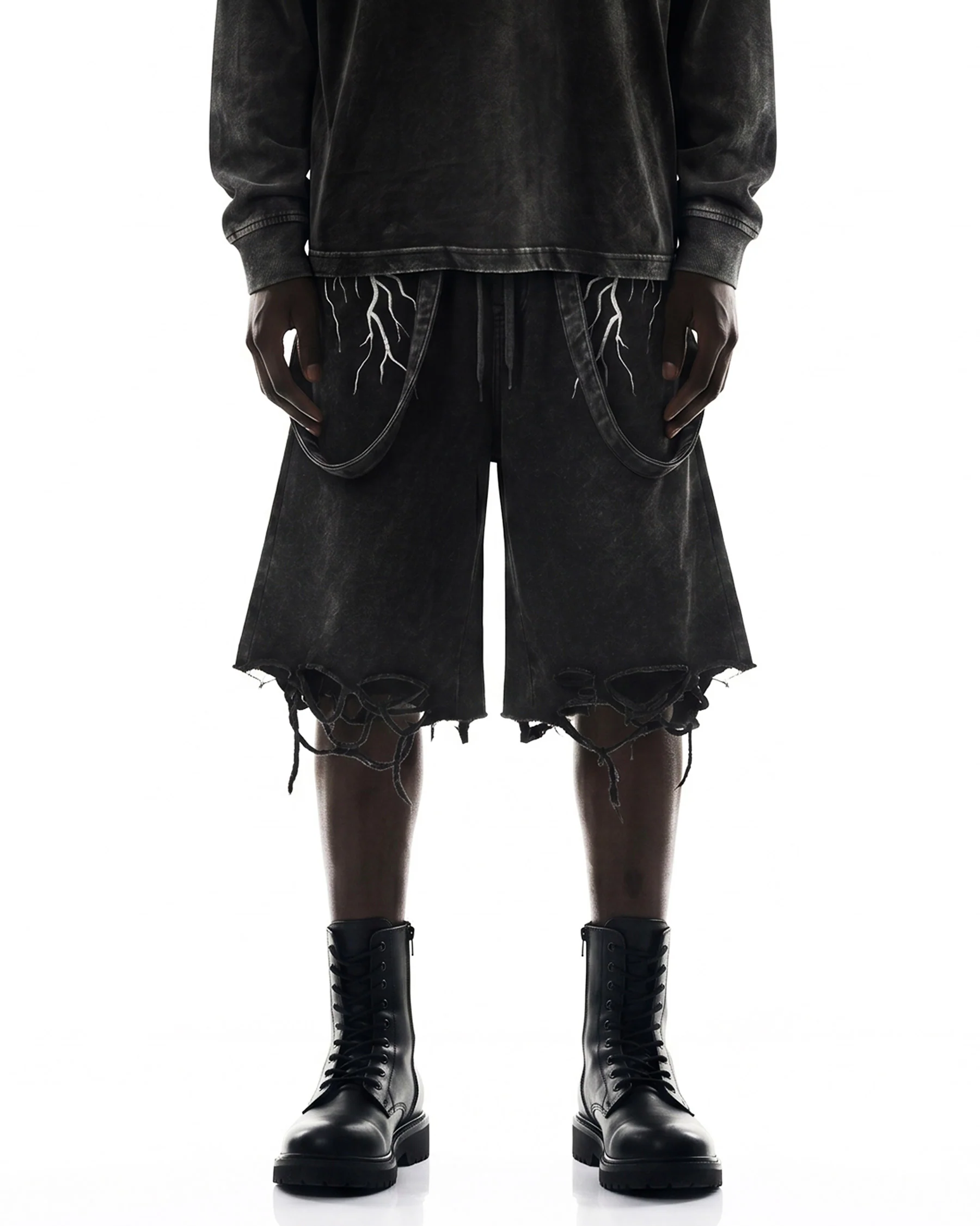 LIGHTNING Series | New Strap Wide-Leg Shorts - Image 2