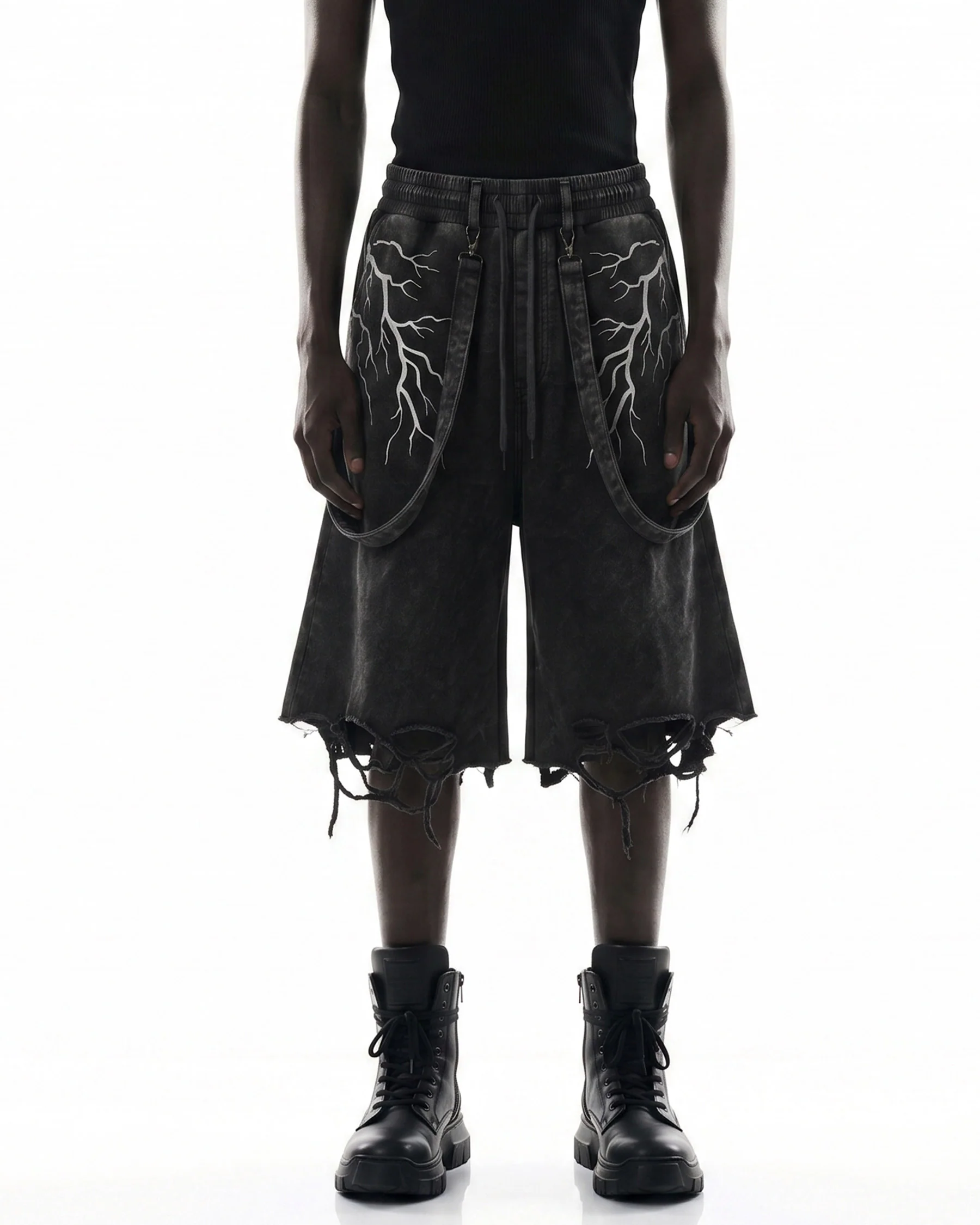 LIGHTNING Series | New Strap Wide-Leg Shorts - Image 3