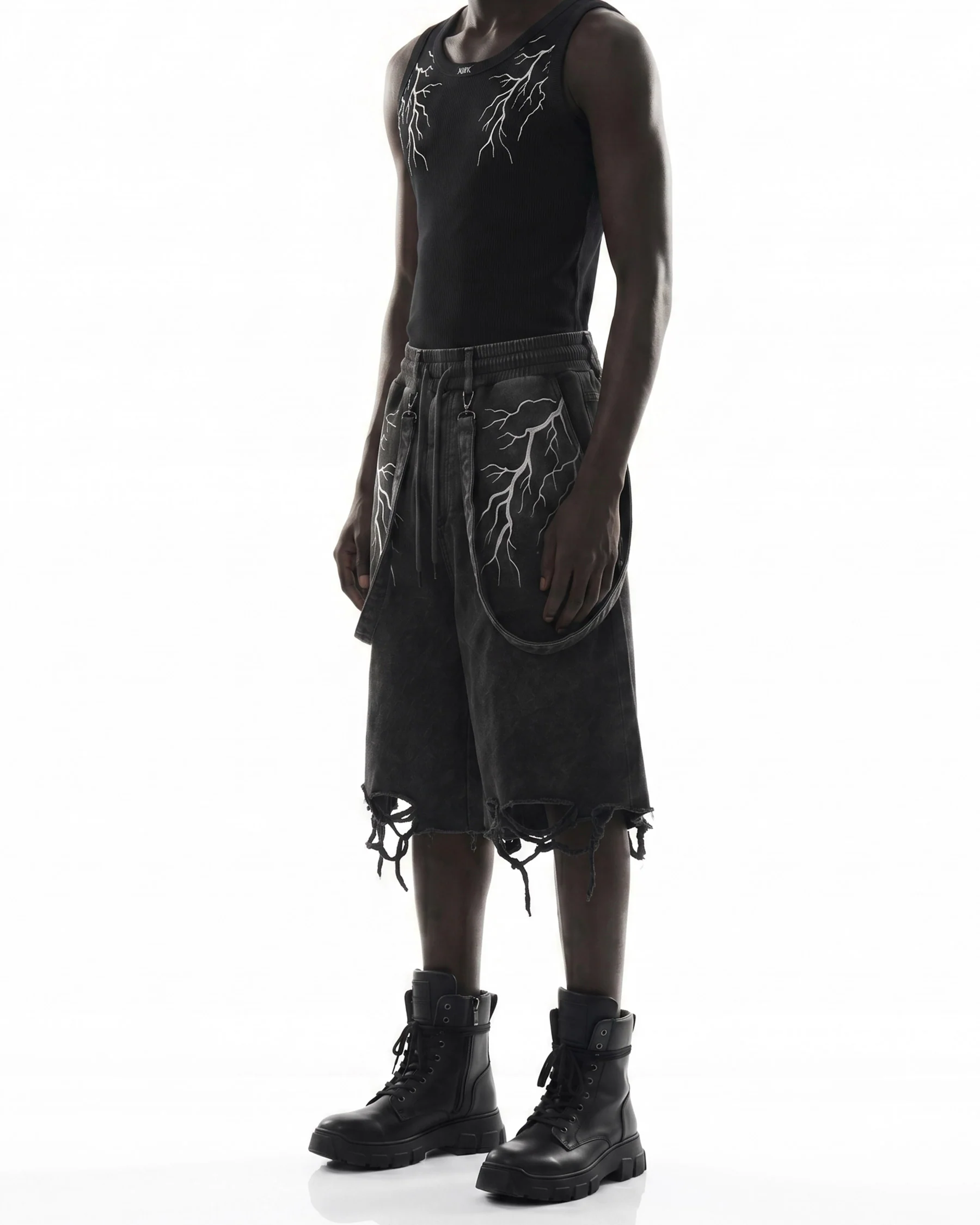 LIGHTNING Series | New Strap Wide-Leg Shorts - Image 5