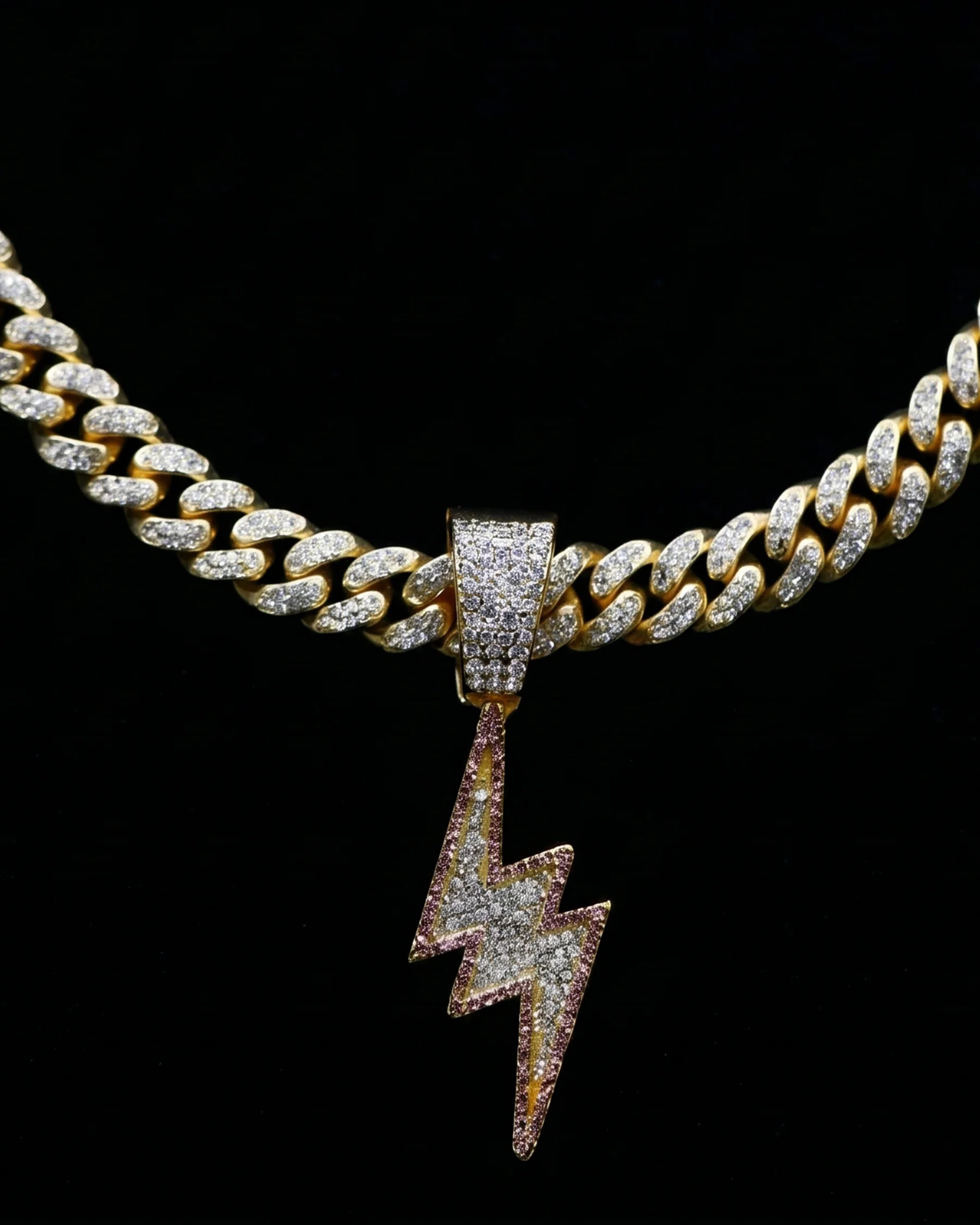 LIGHTNING Series | Pendant Cuban Chain Necklace - Image 6