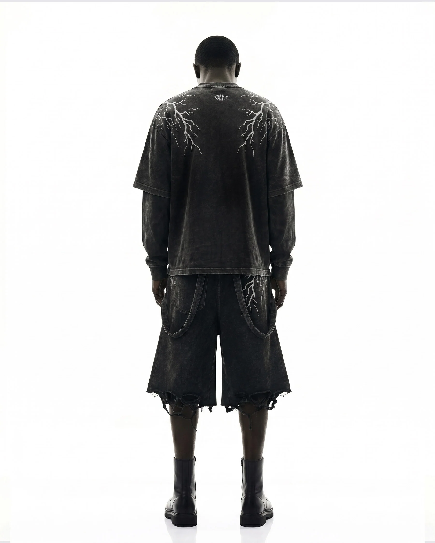 LIGHTNING Series | Washed Layered Long Sleeve T-Shirt - Image 3