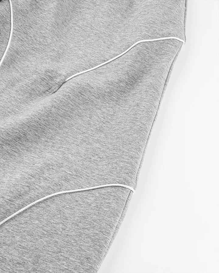 Loose-Fit Sweatpants with White Piping - Image 10