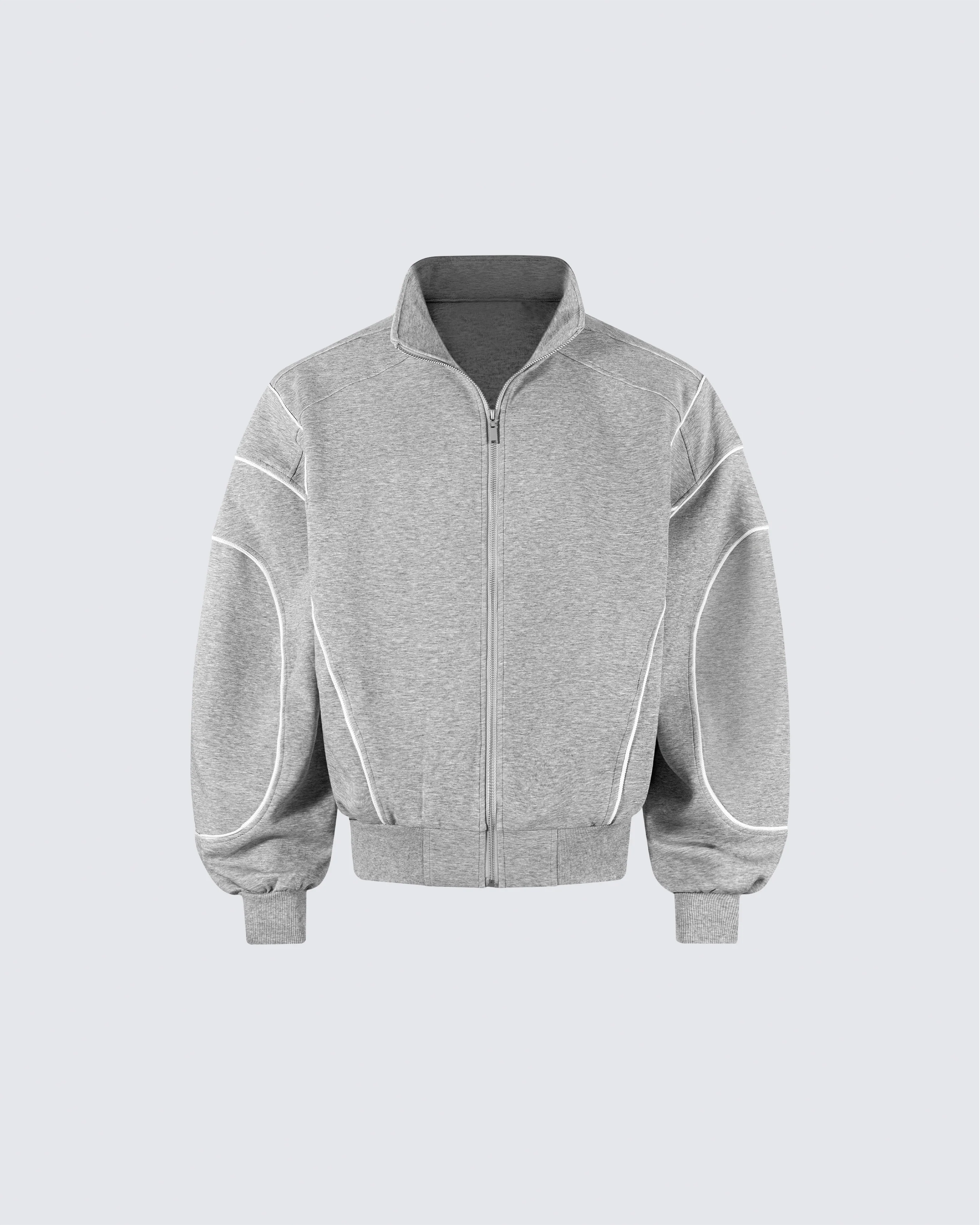 Loose-Fit Sweatpants with White Piping - Image 5