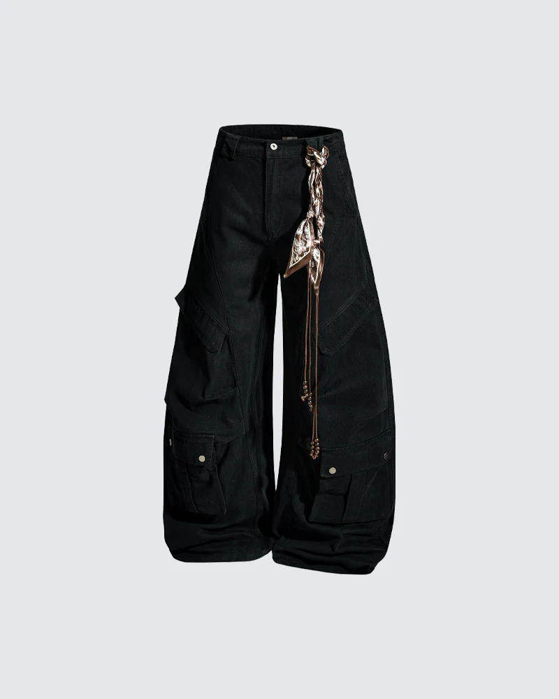 Loose Fit Vintage Utility Trousers - Image 2