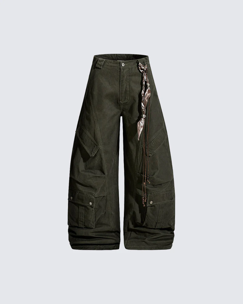 Loose Fit Vintage Utility Trousers - Image 4