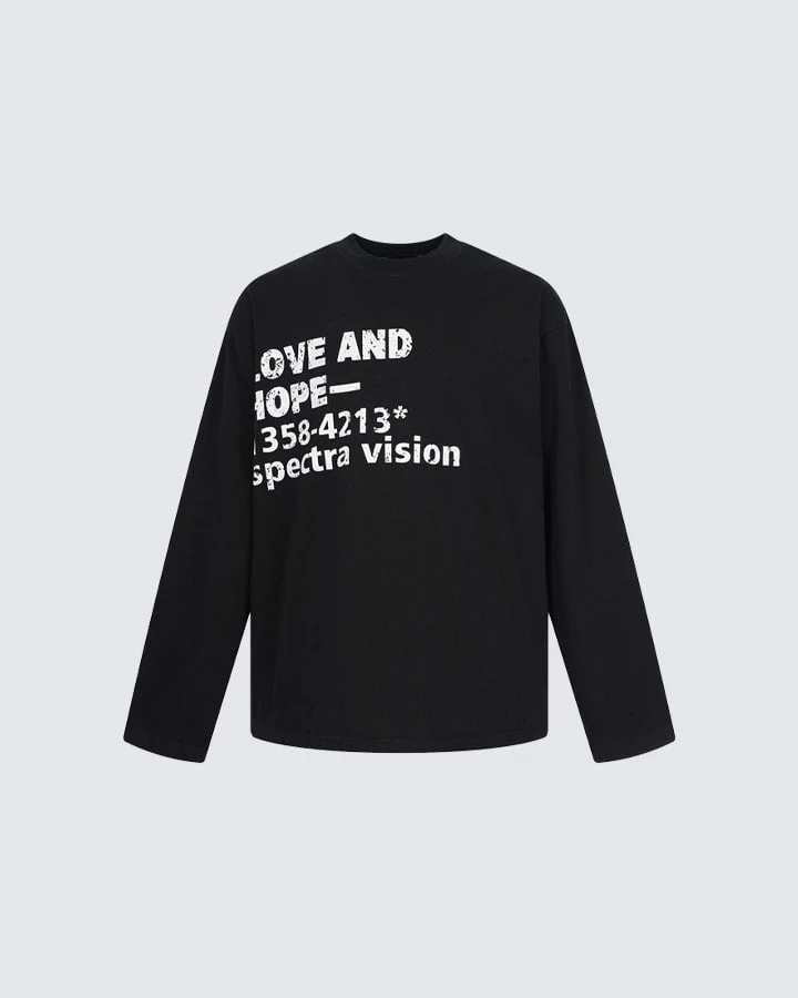 LOVE AND HOPE Graphic Long-Sleeve Tee - Image 2