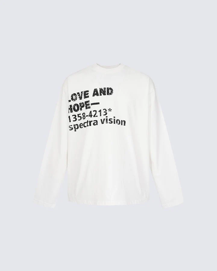 LOVE AND HOPE Graphic Long-Sleeve Tee - Image 3