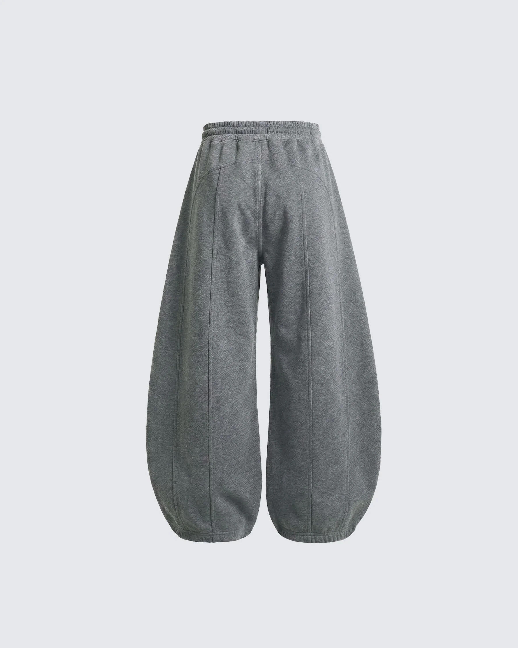 LOW SATURATION-Drawstring Hem Wide-Leg Sweatpants - Image 2