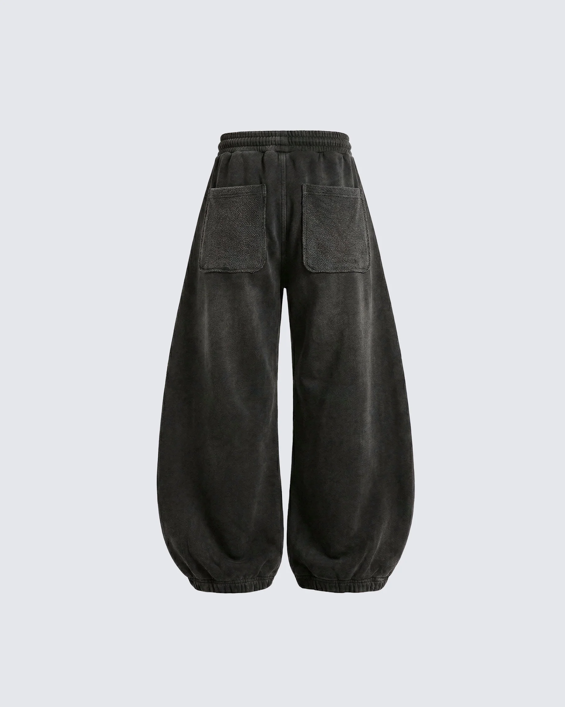 LOW SATURATION-Spring New Washed Zip Hem Sweatpants - Image 3