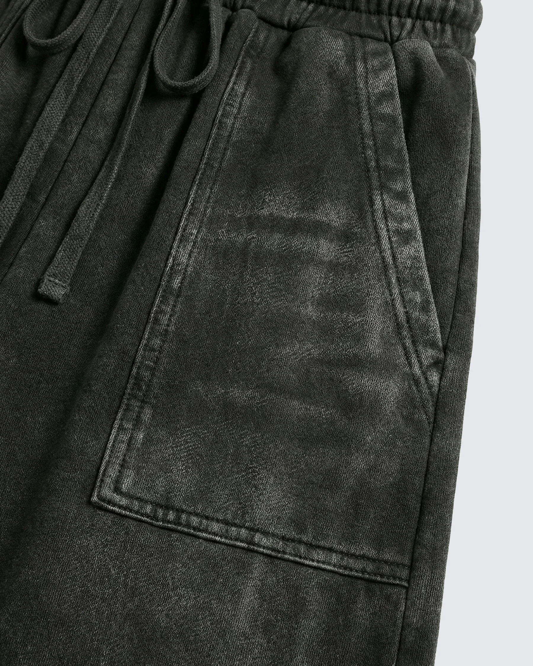LOW SATURATION-Spring New Washed Zip Hem Sweatpants - Image 7