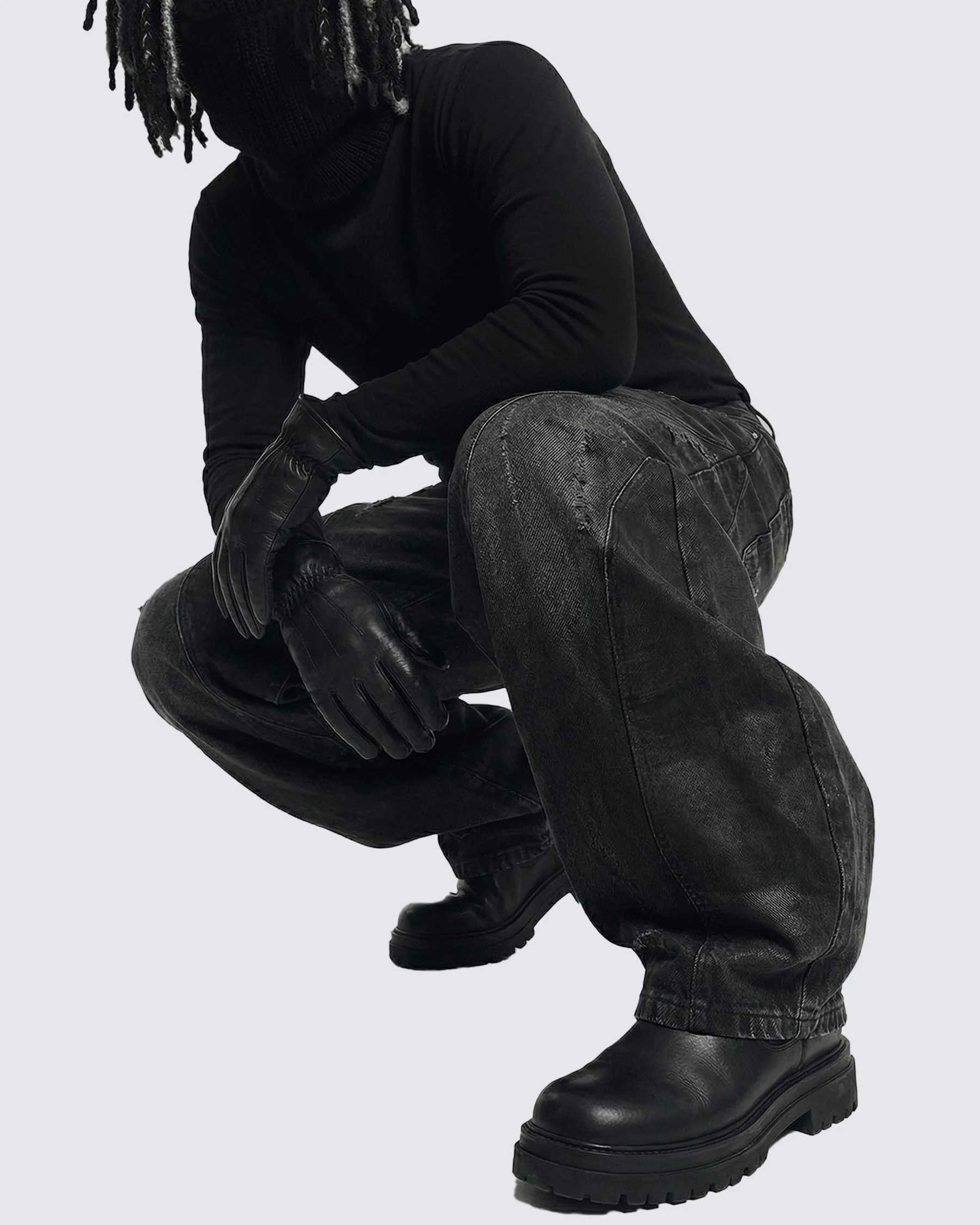 LOW SATURATION-Washed Wide-Leg Denim Pants - Image 10