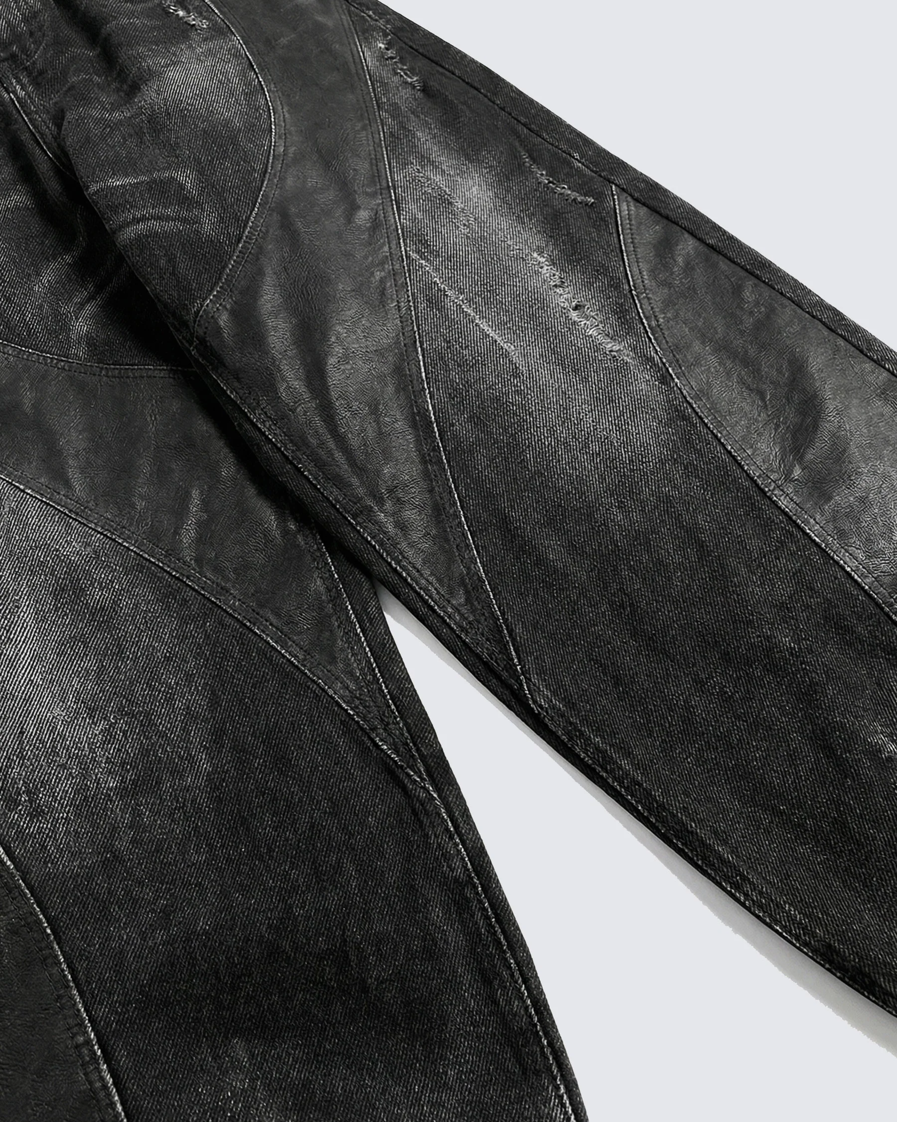 LOW SATURATION-Washed Wide-Leg Denim Pants - Image 14