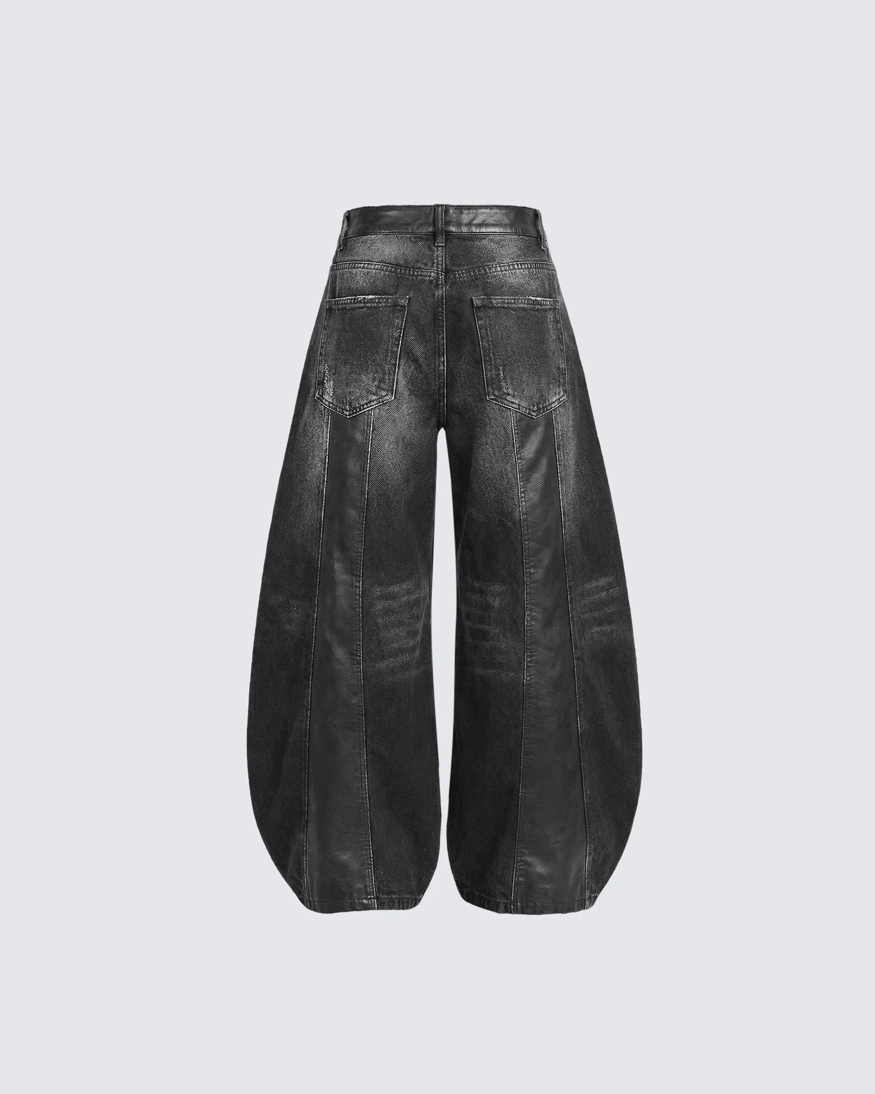 LOW SATURATION-Washed Wide-Leg Denim Pants - Image 5