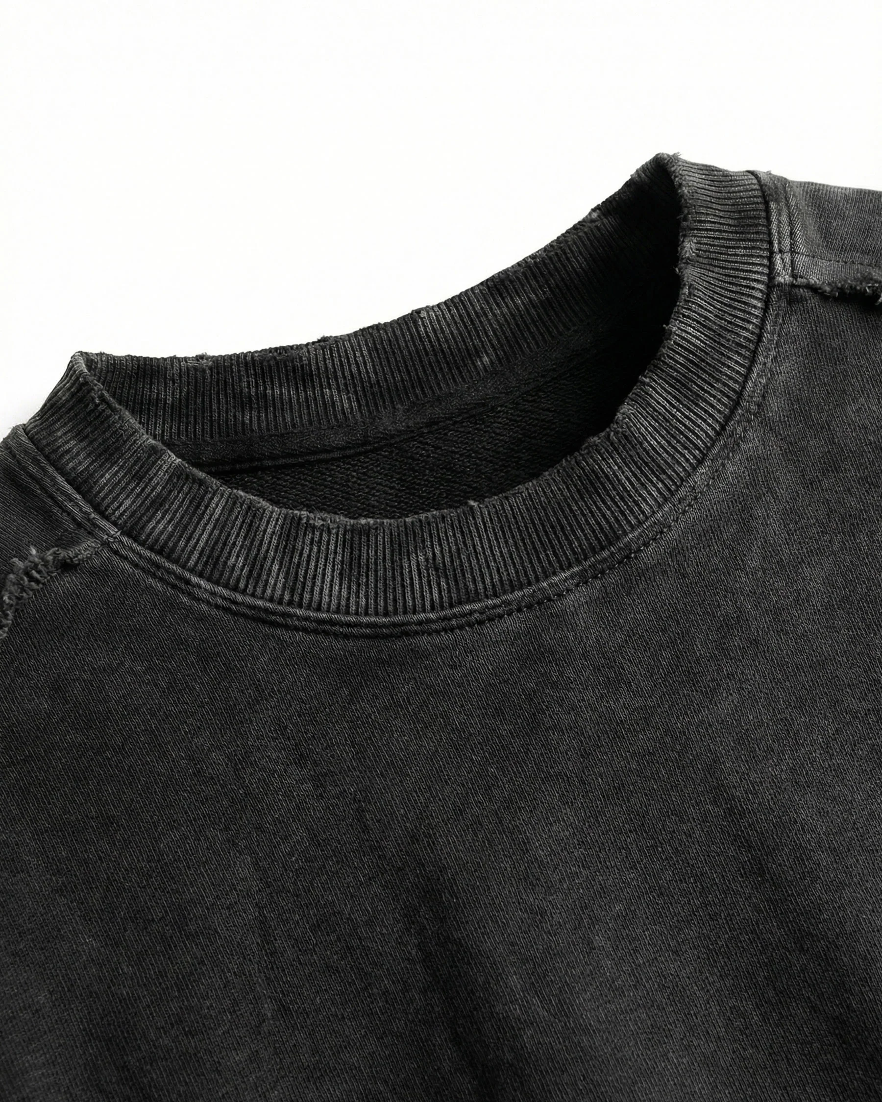 LOW SATURATION-Washed Zip Detail Cropped Sweatshirt - Image 6