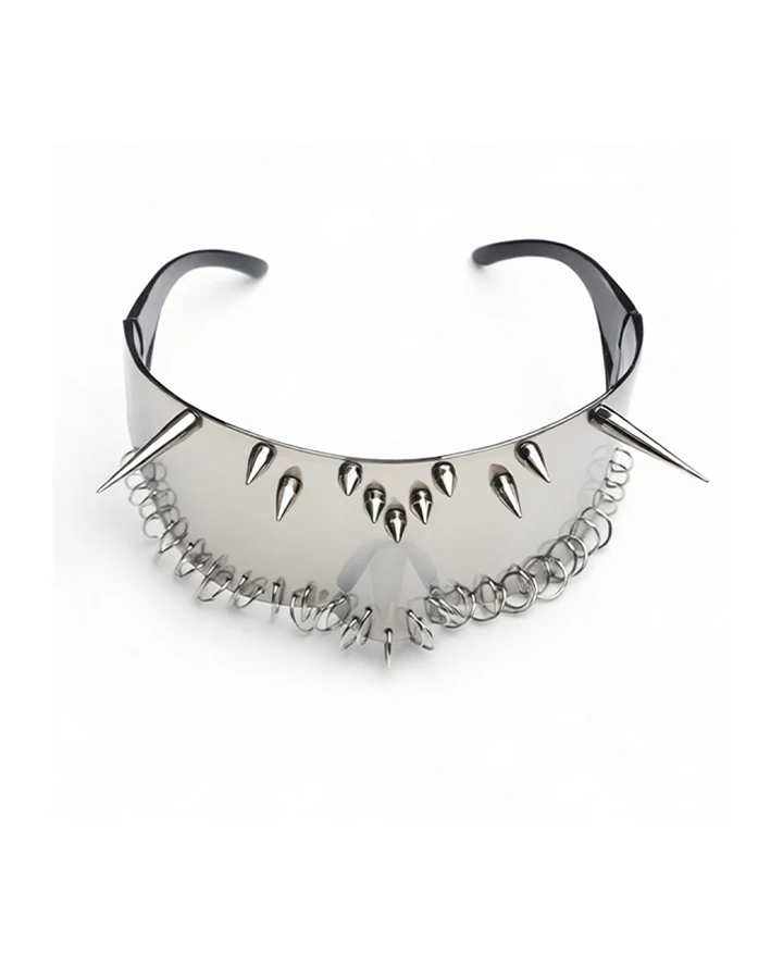 Mask Spiked Ring Cyberpunk Glasses - Image 3