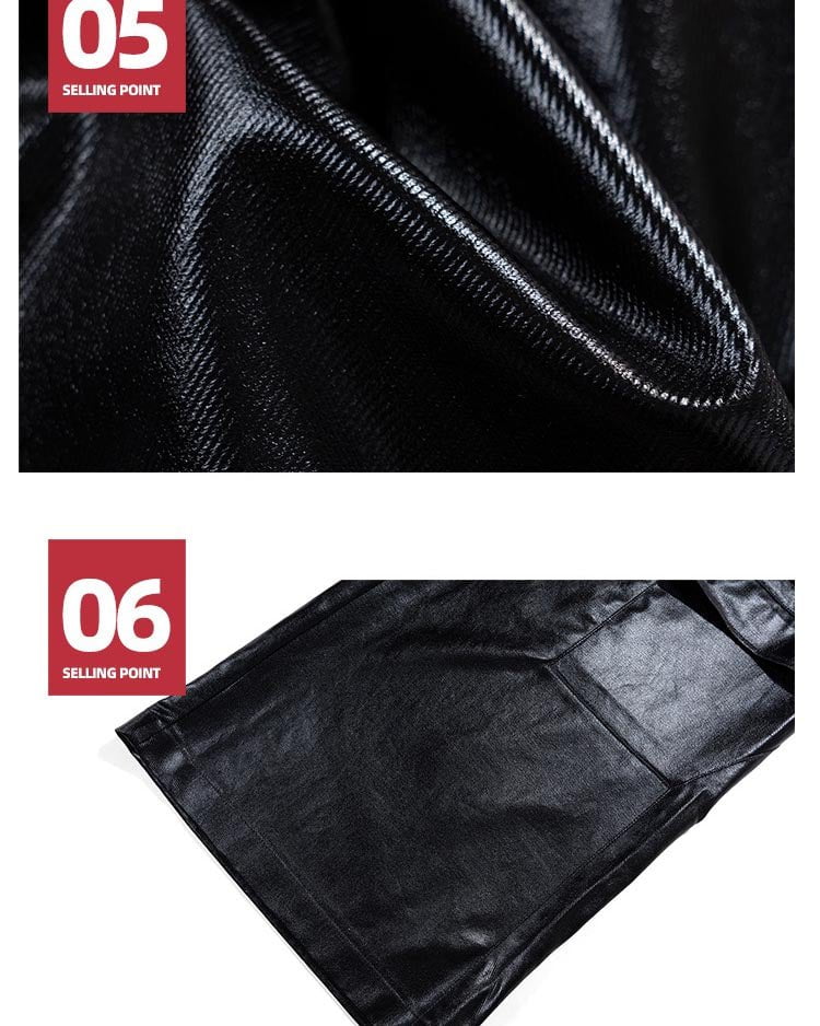 Matte Coated Big Pocket Cargo Pants - Image 11