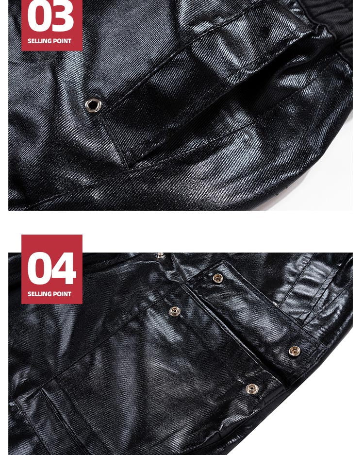 Matte Coated Big Pocket Cargo Pants - Image 12