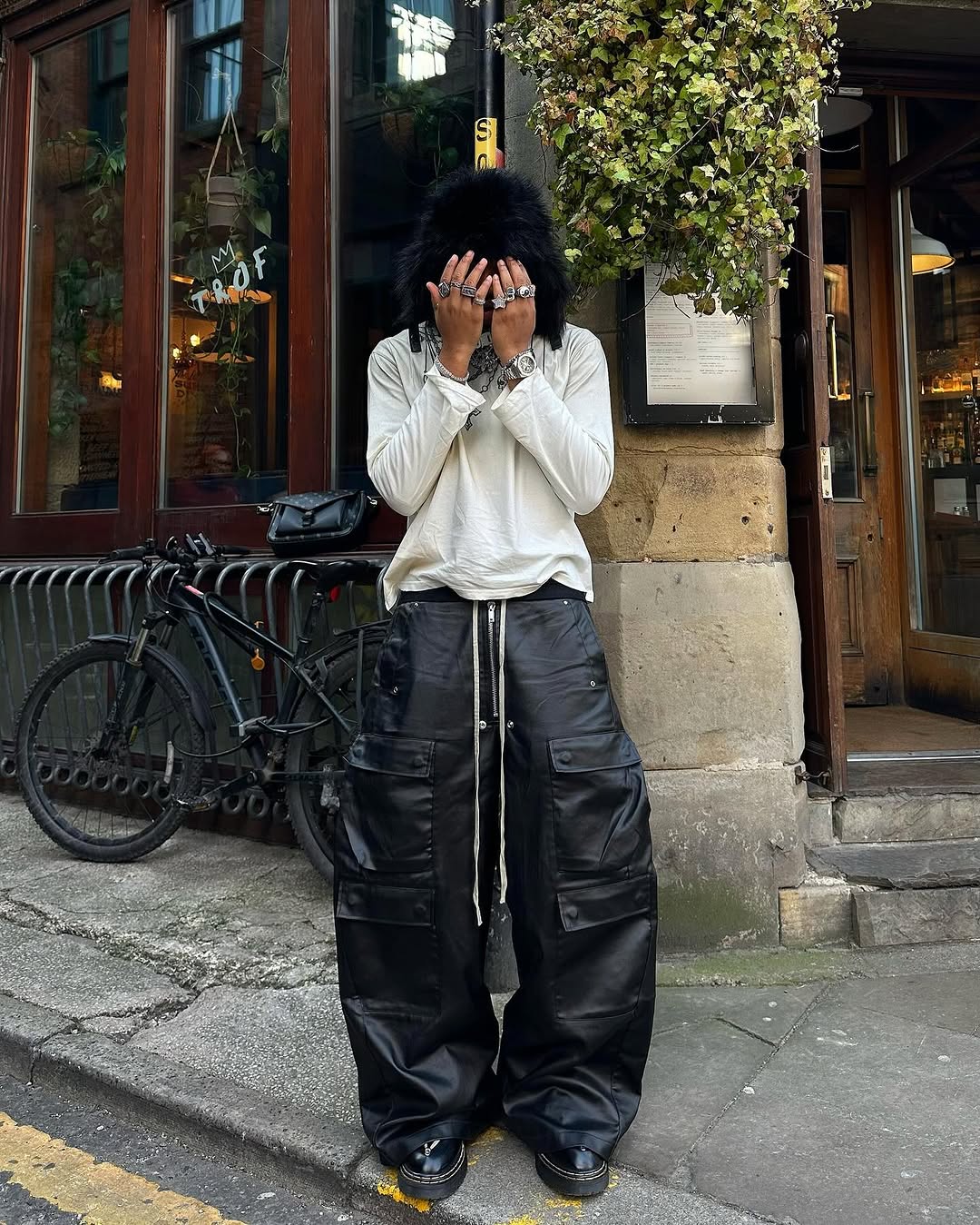 Matte Coated Big Pocket Cargo Pants - Image 3