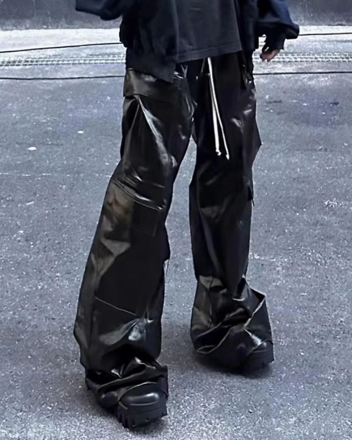 Matte Coated Big Pocket Cargo Pants - Image 6