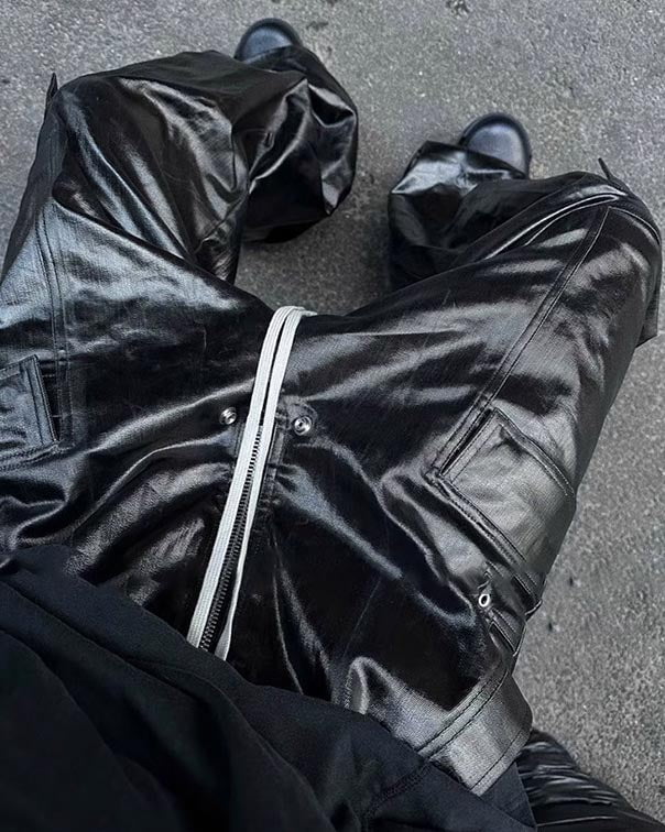 Matte Coated Big Pocket Cargo Pants - Image 7