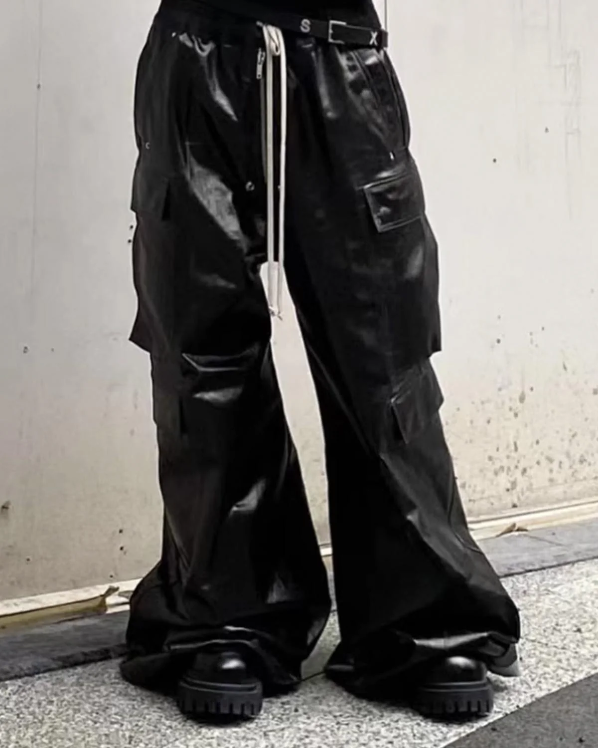 Matte Coated Big Pocket Cargo Pants - Image 9